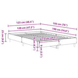 Cadre de lit sans matelas chêne sonoma 120x190 cm