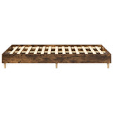 Cadre de lit sans matelas chêne fumé 120x190 cm bois ingénierie