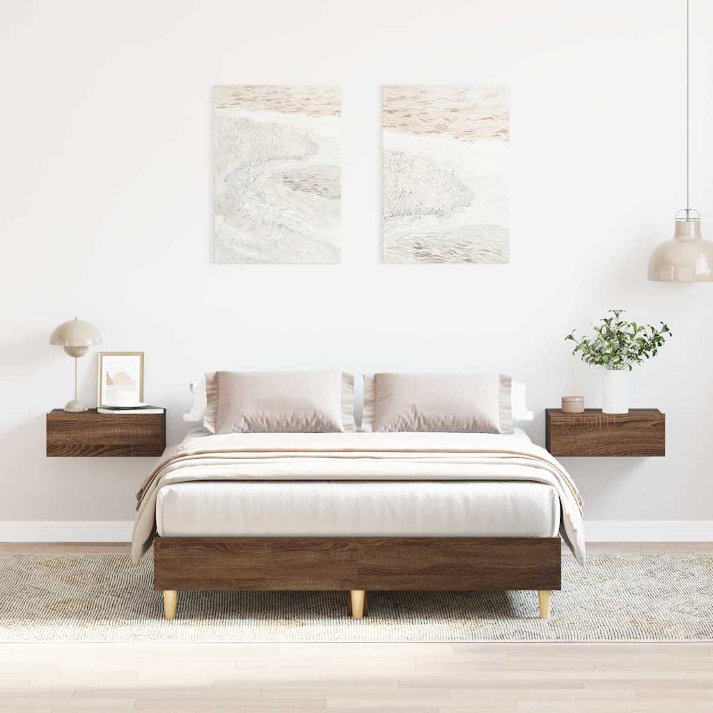 Cadre de lit sans matelas chêne marron 120x190 cm