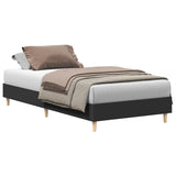 Cadre de lit sans matelas noir 90x190 cm bois ingénierie