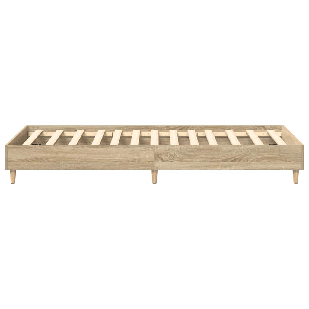 Cadre de lit sans matelas chêne sonoma 90x190 cm