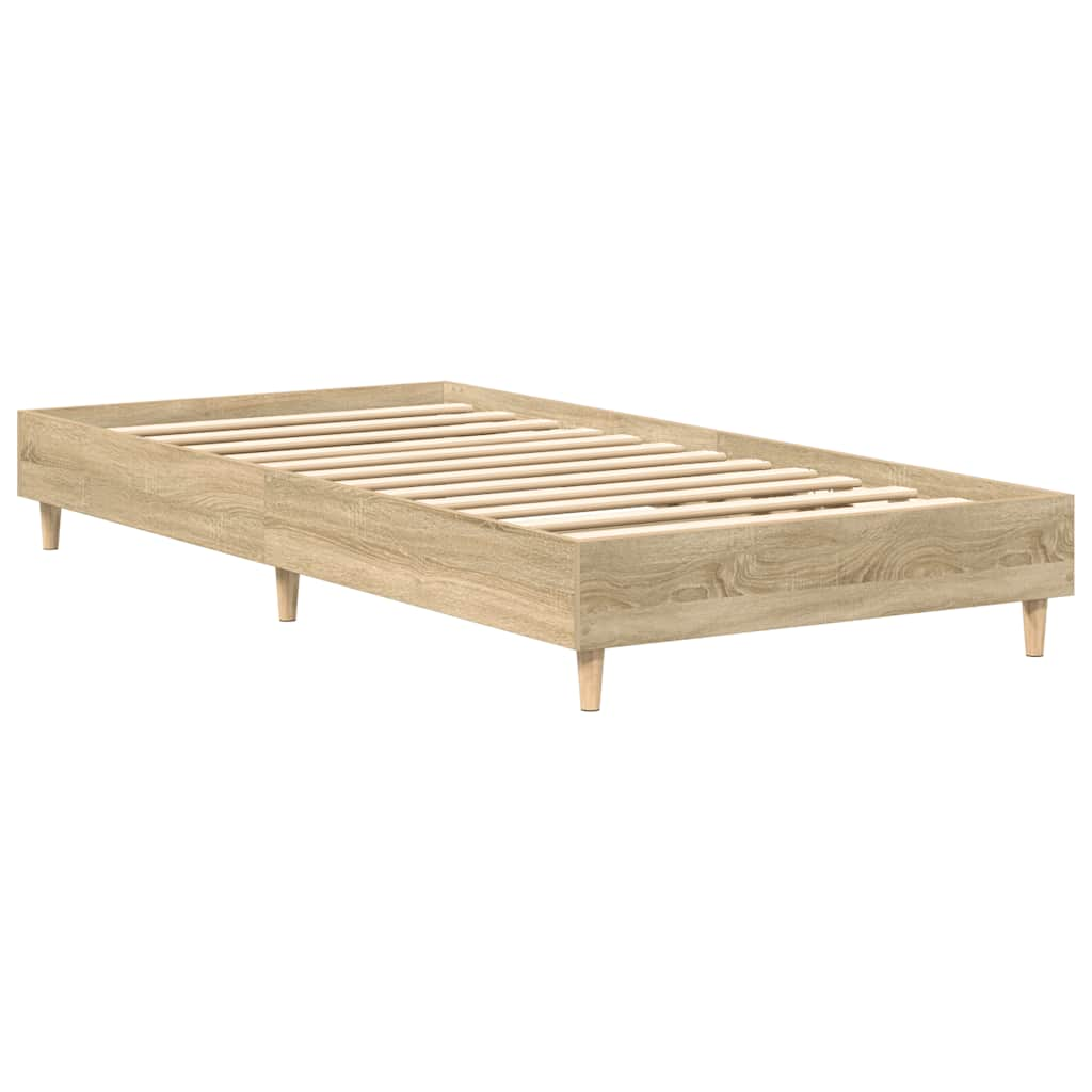 Cadre de lit sans matelas chêne sonoma 90x190 cm