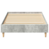 Cadre de lit sans matelas gris béton 90x190cm bois d'ingénierie