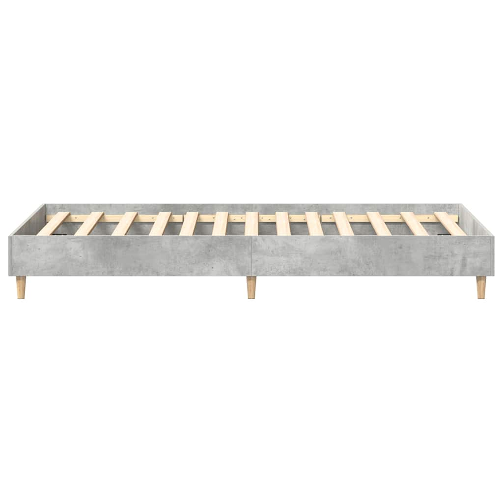 Cadre de lit sans matelas gris béton 90x190cm bois d'ingénierie