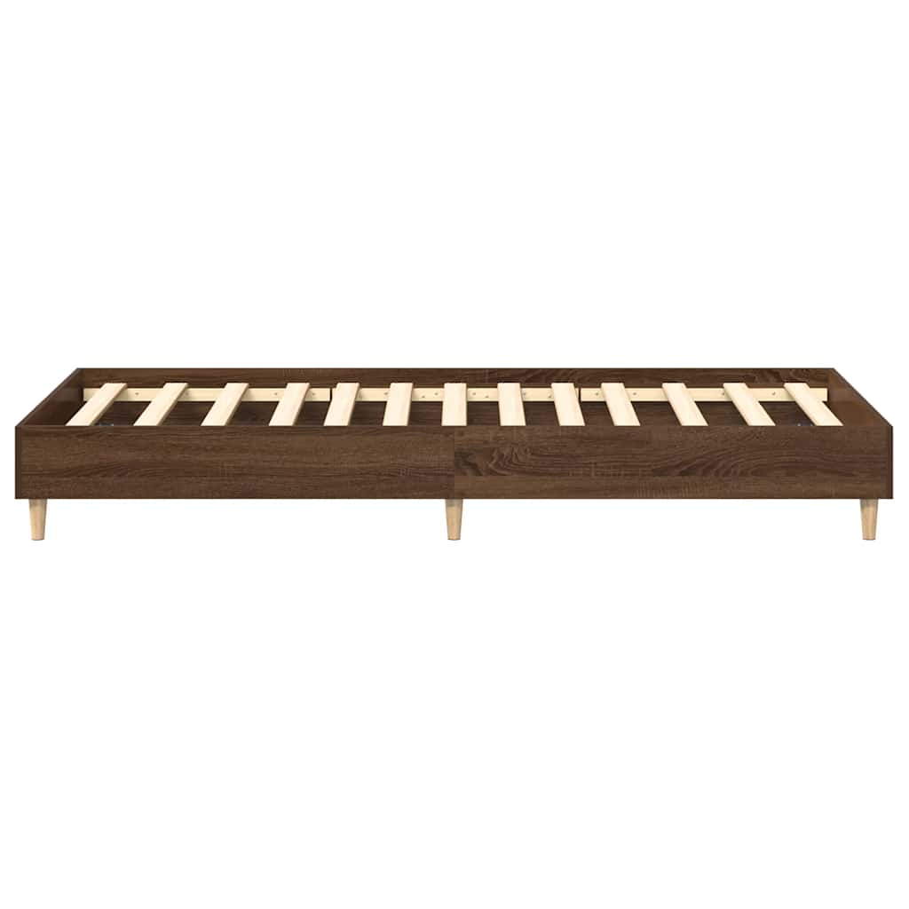 Cadre de lit sans matelas chêne marron 90x190cm bois ingénierie