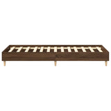 Cadre de lit sans matelas chêne marron 90x190cm bois ingénierie