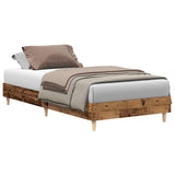 Cadre de lit sans matelas vieux bois 90x190 cm bois ingénierie