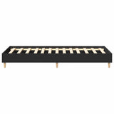 Cadre de lit sans matelas noir 75x190 cm bois ingénierie