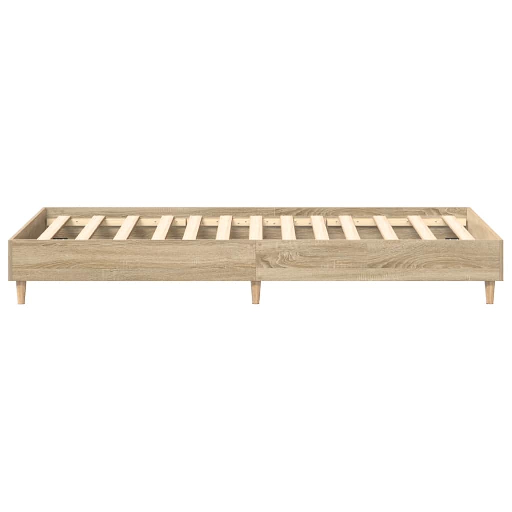 Cadre de lit sans matelas chêne sonoma 75x190 cm