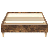 Cadre de lit sans matelas chêne fumé 75x190cm bois d'ingénierie