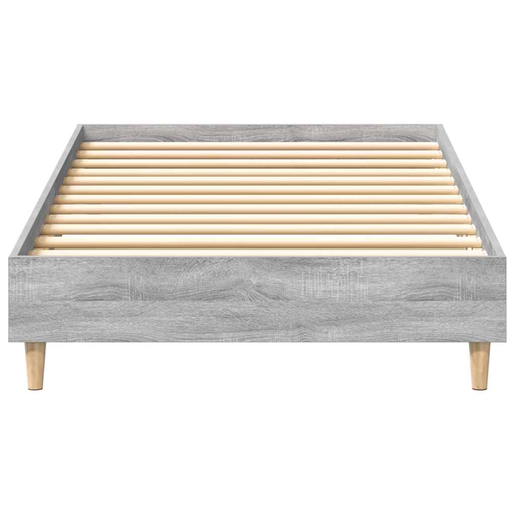 Cadre de lit sans matelas sonoma gris 75x190 cm