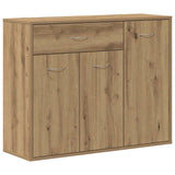 Handcrafted oak sideboard 88x30x70 cm engineered wood