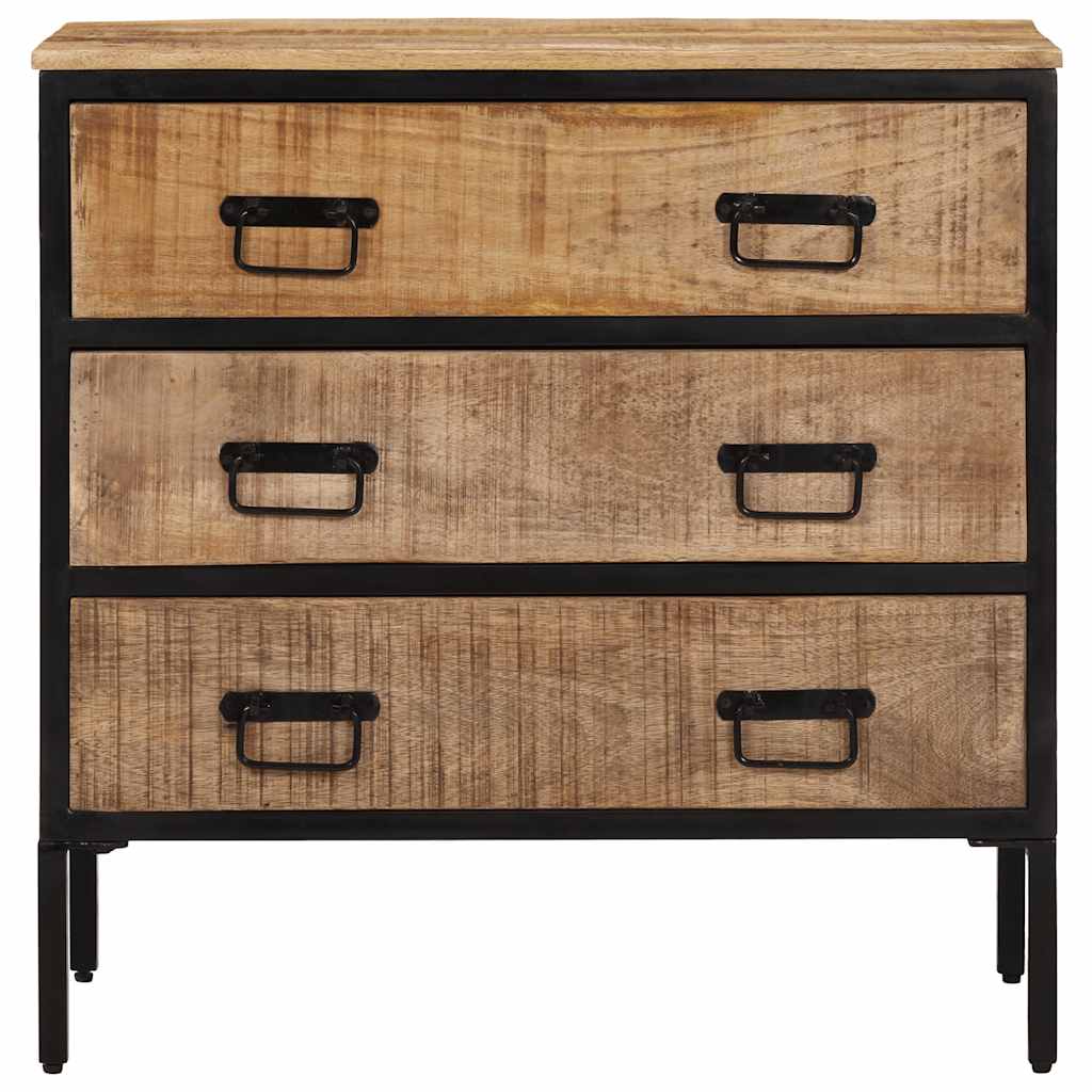 Buffets 2 pcs 70x35x70 cm bois de manguier brut massif