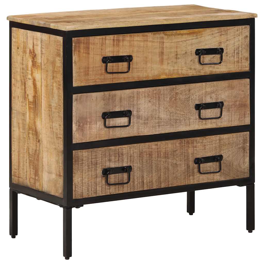 Buffets 3 pcs 70x35x70 cm bois de manguier brut massif