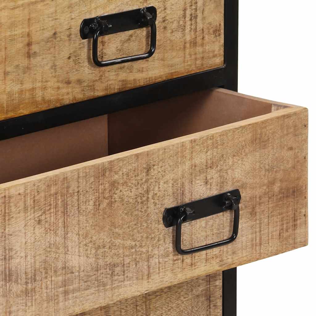 Buffets 3 pcs 70x35x70 cm bois de manguier brut massif