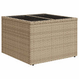 Salon de jardin avec coussins 7 pcs beige résine tressée