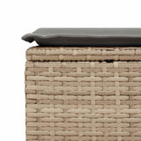 Salon de jardin avec coussins 6 pcs beige résine tressée