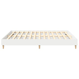 Cadre de lit sans matelas blanc 200x200 cm bois d'ingénierie