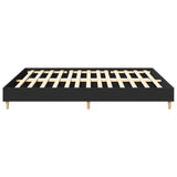 Cadre de lit sans matelas noir 200x200 cm bois d'ingénierie