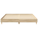 Bed frame without mattress sonoma oak 200x200 cm