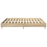 Bed frame without mattress sonoma oak 200x200 cm