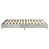 Cadre de lit sans matelas gris béton 200x200 cm bois ingénierie