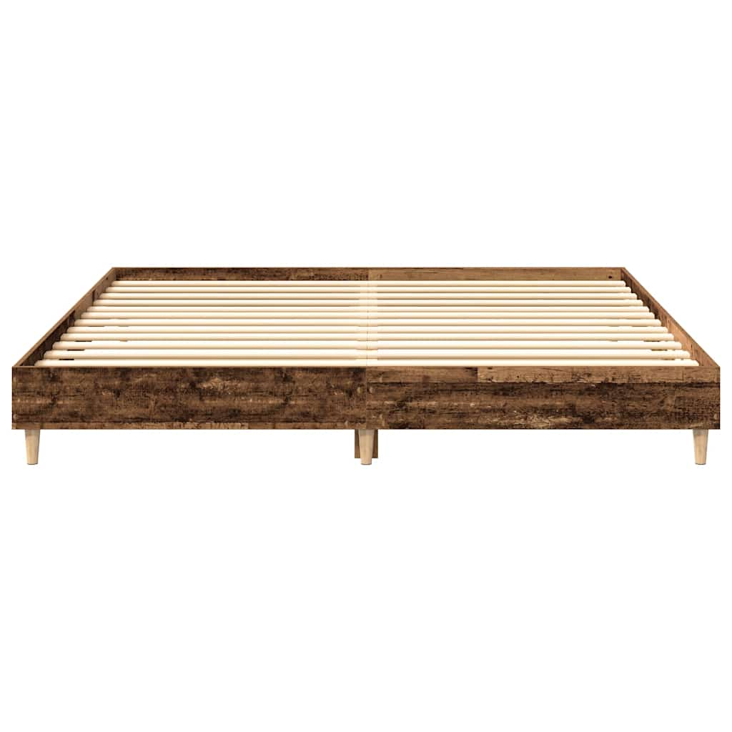 Cadre de lit sans matelas vieux bois 200x200 cm bois ingénierie