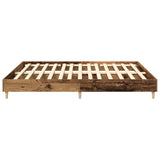 Cadre de lit sans matelas vieux bois 200x200 cm bois ingénierie