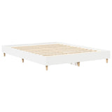 Bed frame without mattress white 150x200 cm engineered wood