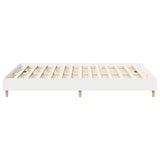 Bed frame without mattress white 150x200 cm engineered wood