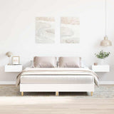 Bed frame without mattress white 150x200 cm engineered wood