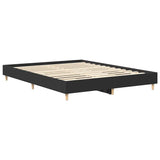 Cadre de lit sans matelas noir 150x200 cm bois d'ingénierie