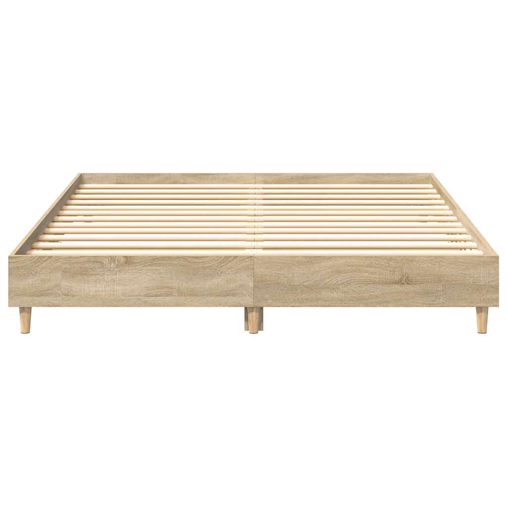 Cadre de lit sans matelas chêne sonoma 150x200 cm