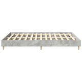 Cadre de lit sans matelas gris béton 150x200 cm bois ingénierie