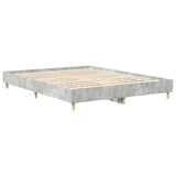 Cadre de lit sans matelas gris béton 150x200 cm bois ingénierie