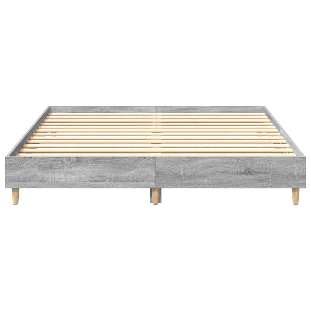 Cadre de lit sans matelas sonoma gris 150x200 cm