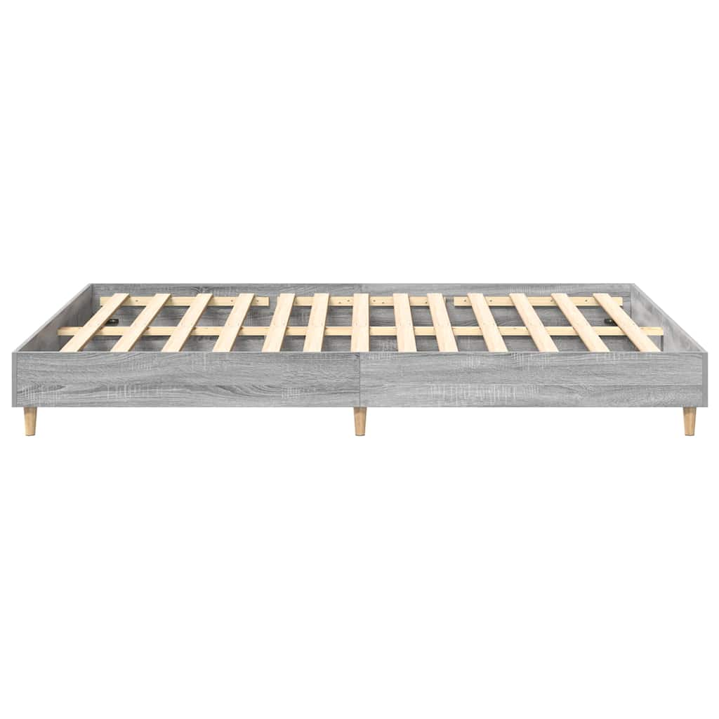 Cadre de lit sans matelas sonoma gris 150x200 cm