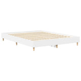 Cadre de lit sans matelas blanc 140x200 cm bois d'ingénierie