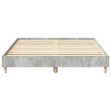 Cadre de lit sans matelas gris béton 140x200 cm bois ingénierie