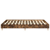 Cadre de lit sans matelas chêne fumé 140x200 cm bois ingénierie