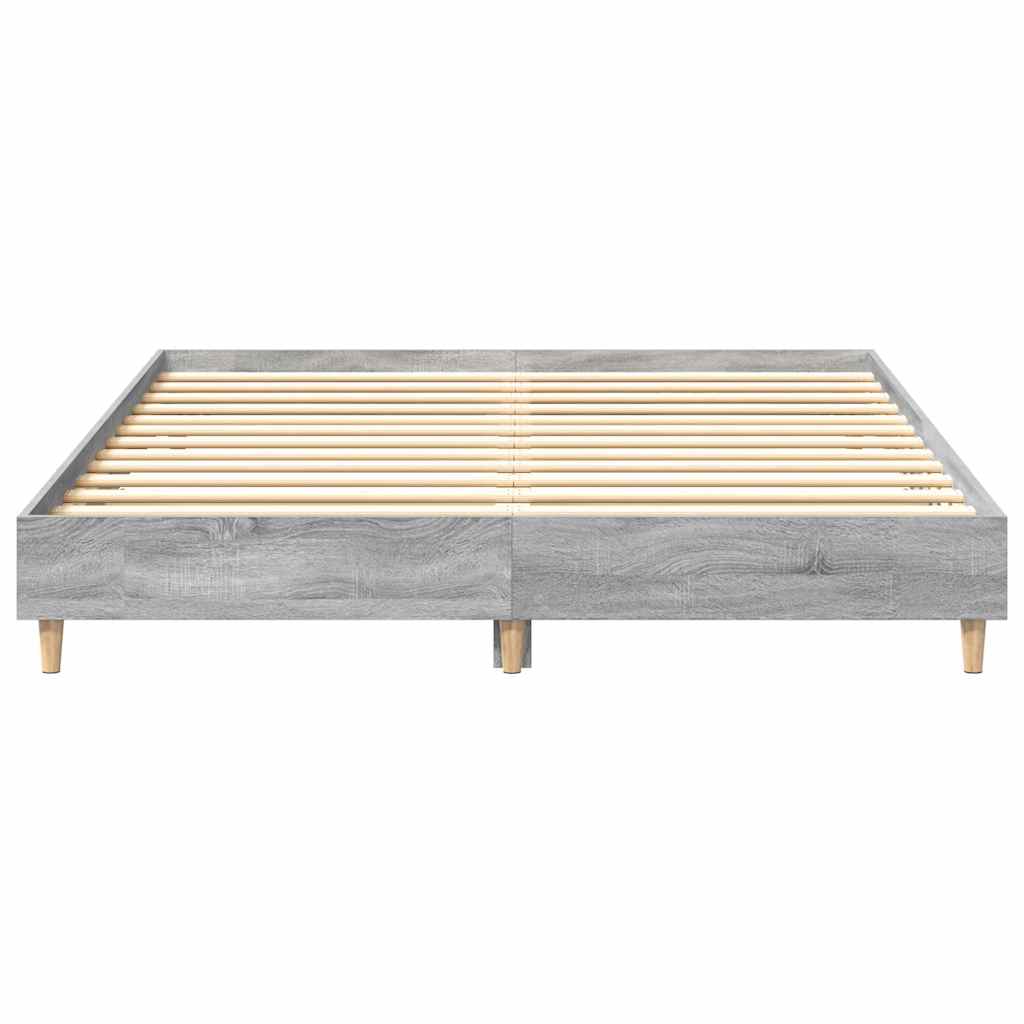 Cadre de lit sans matelas sonoma gris 140x200 cm