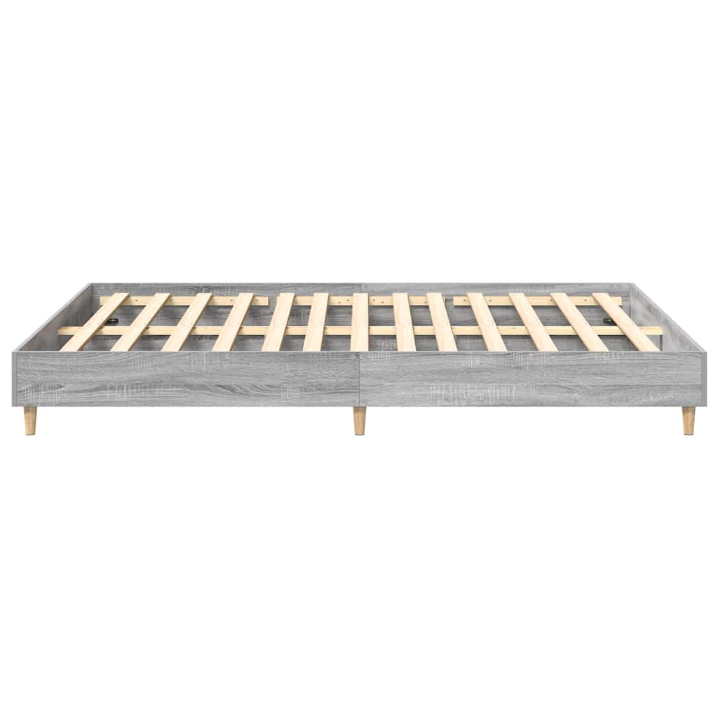 Cadre de lit sans matelas sonoma gris 140x200 cm