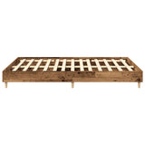 Cadre de lit sans matelas vieux bois 140x200 cm bois ingénierie