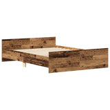 Cadre de lit sans matelas vieux bois 120x200 cm bois ingénierie