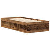 Cadre de lit sans matelas vieux bois 90x190 cm bois ingénierie