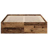 Cadre de lit sans matelas vieux bois 120x200 cm bois ingénierie