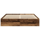 Cadre de lit sans matelas vieux bois 200x200 cm bois ingénierie