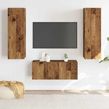 Meubles TV muraux 3 pcs vieux bois bois d'ingénierie