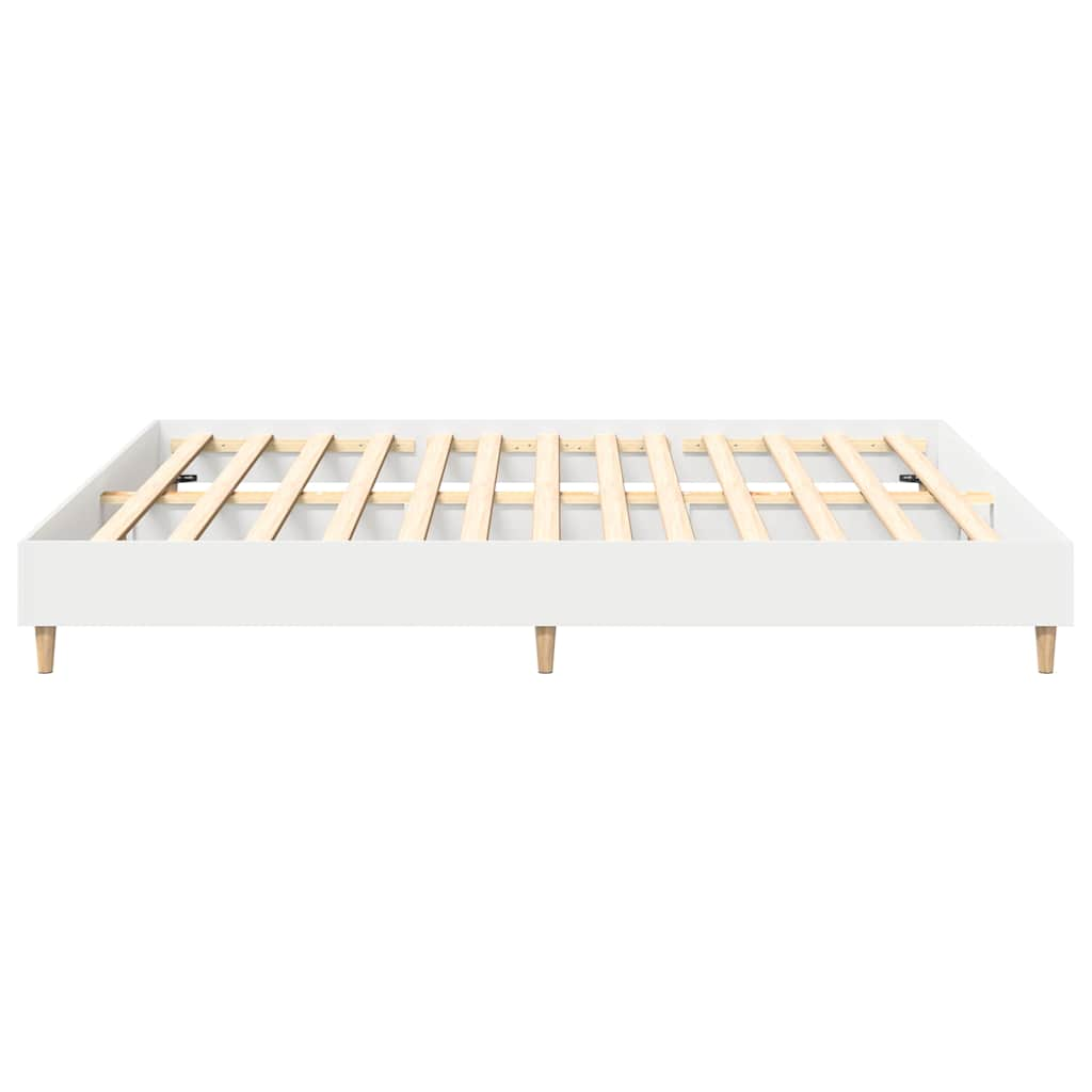 Cadre de lit sans matelas blanc 180x200 cm bois d'ingénierie