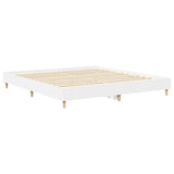 Cadre de lit sans matelas blanc 180x200 cm bois d'ingénierie